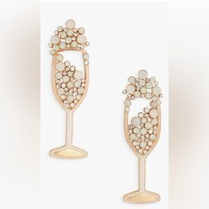 Baublebar Champagne Statement Drop Dangle Earrings